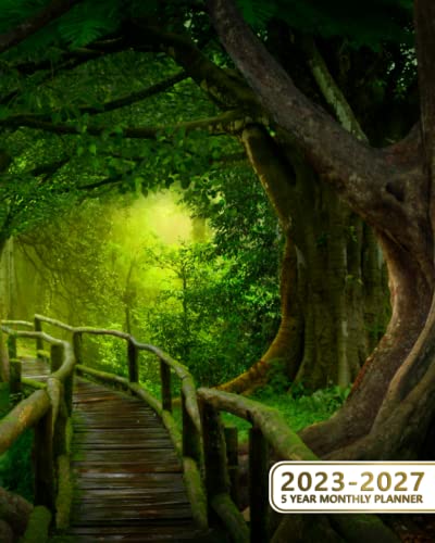 2023-2027 5-Year Planner with Tropical Rainforest Design | Motivational Quote Calendar, Vision Board & To-Do List Notebook - Perfect for Goal Setting, Productivity Tracking & Personal Organization