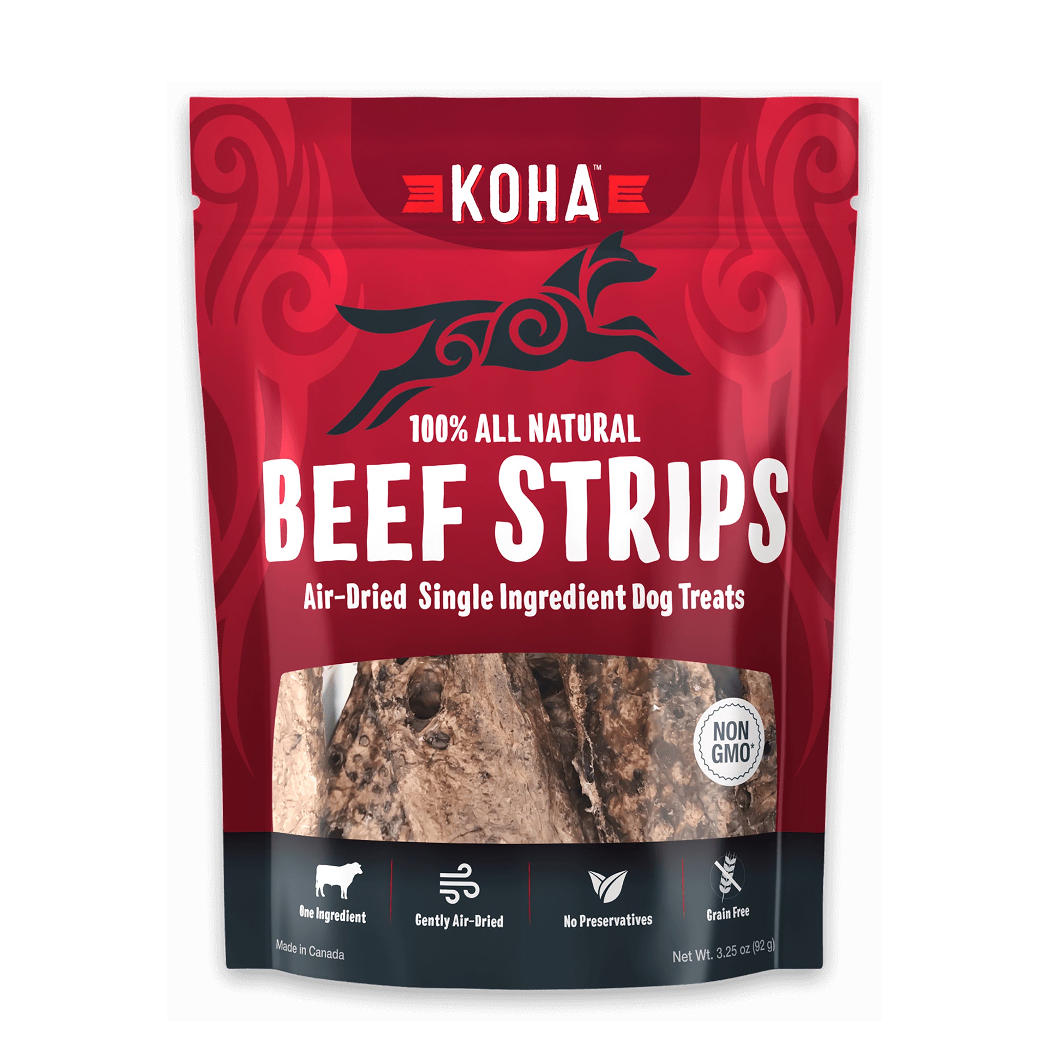 Premium Koha Beef Lung Strips for Dogs - All-Natural, High-Protein Dog Treats - Grain-Free, Single-Ingredient Chews for Training & Dental Health - Perfect for Small, Medium & Large Breeds