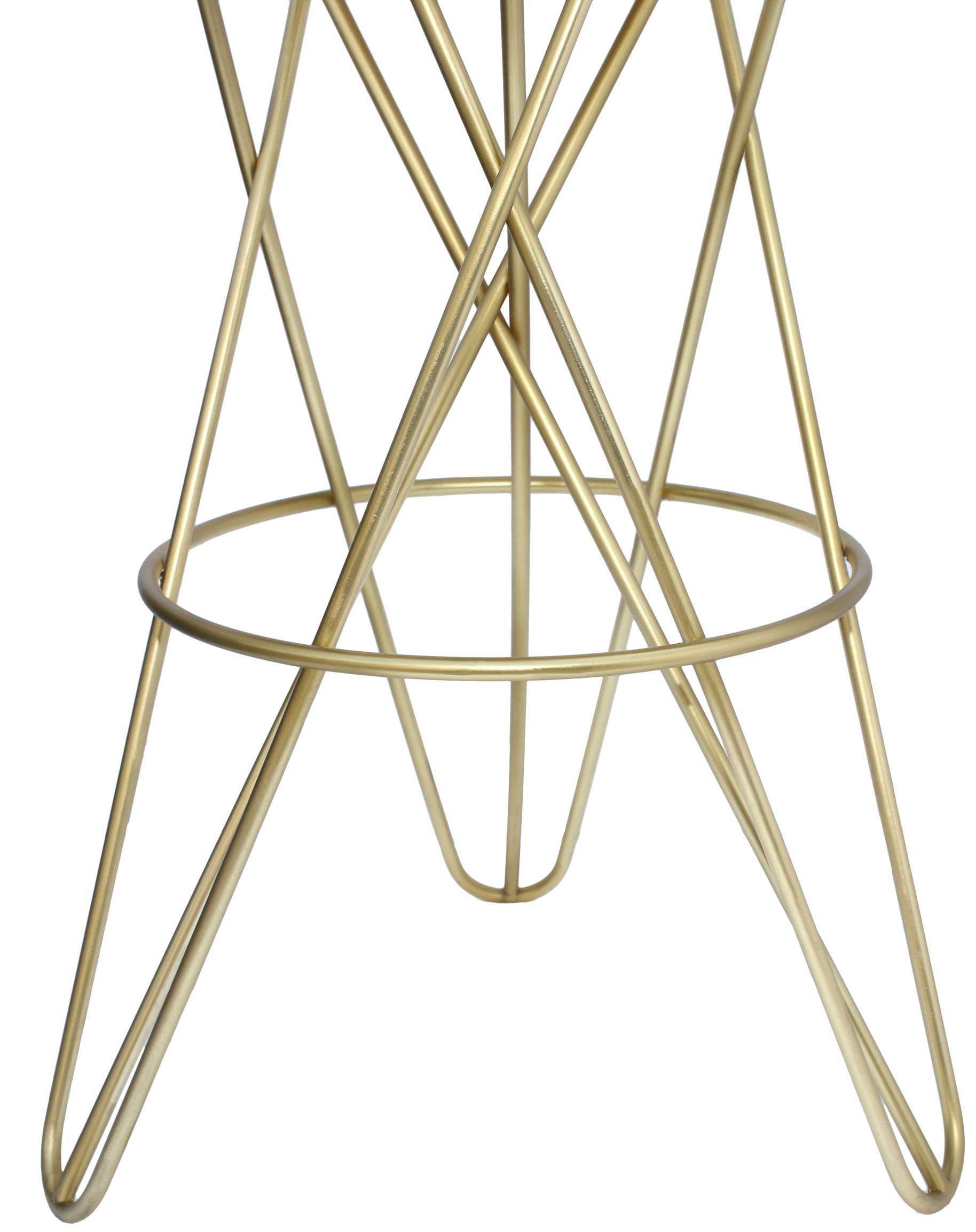 Meridian Furniture 946Gold Mercury Collection - Modern Iron Bar Stool with Brushed Gold Finish | Contemporary Home & Kitchen Bar Seating for Dining Room, Kitchen Island & Pub Counter