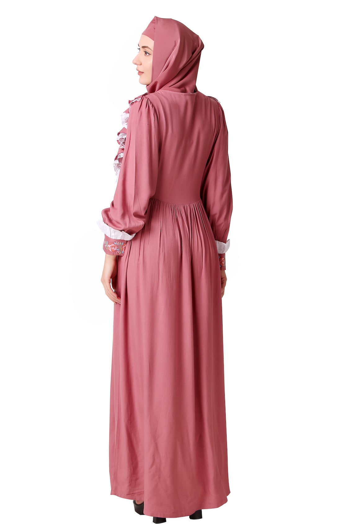 Comfortable Nursing-Friendly Soft Rayon Abaya Dress for Muslim Women - Perfect for Maternity, Breastfeeding & Everyday Wear