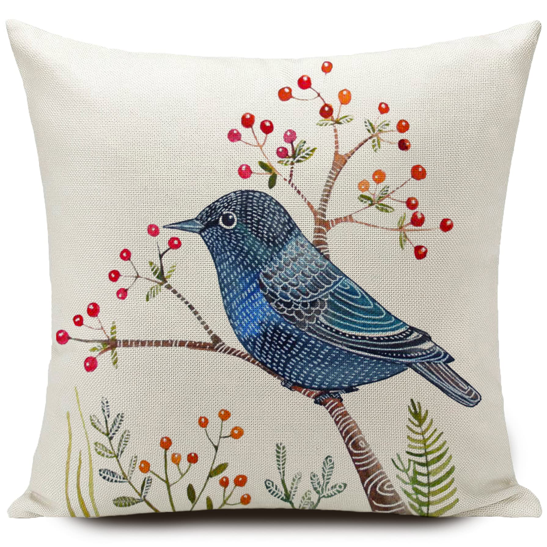 Waterproof Outdoor Pillow Covers 18x18 Inch - Set of 4 for Patio, Garden & Sofa Decor
