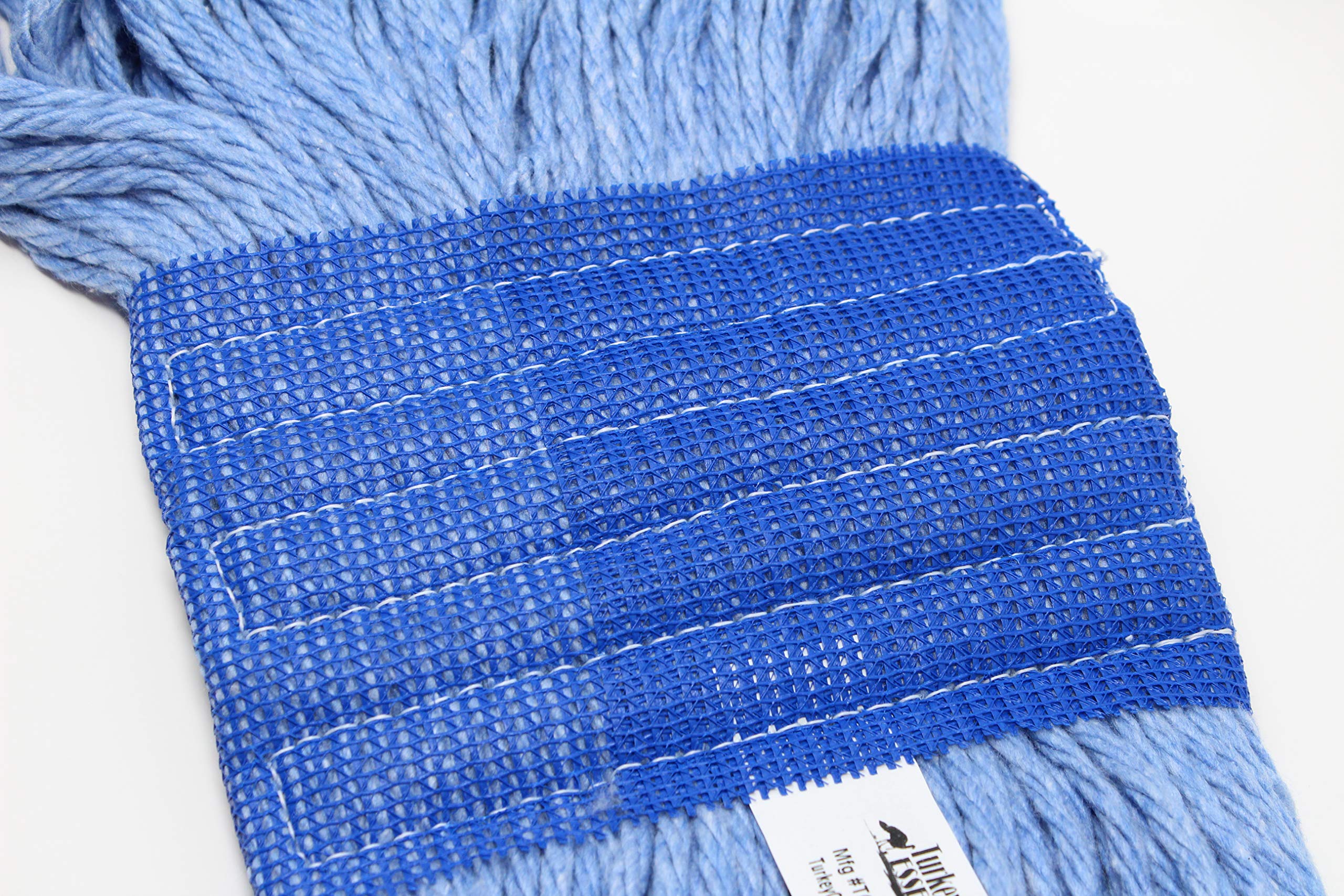 Turkey Creek Essentials Commercial Grade Heavy Duty Large Mop Head - 12 Pack of USA Made 4-Ply Synthetic Yarn Replacement Mop Heads with Looped Ends for Industrial & Commercial Cleaning - Perfect for Restaurants, Schools, and Hospitals