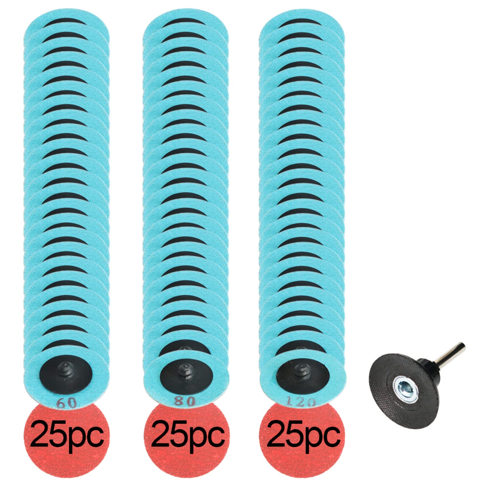75PCS 2 Inch Quick Change Sanding Discs for Angle Grinder - 50mm Hook & Loop Sandpaper Pads with 5 Grits (40/60/80/120/240) - Perfect for Woodworking, Metal Polishing & DIY Projects