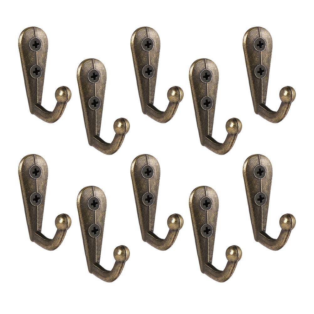 12-Pack Heavy Duty Wall Mounted Coat Hooks - Rustic Decorative Hangers for Coats, Towels & Clothing (C113) - Perfect for Entryway, Bedroom, Bathroom & Closet Organization