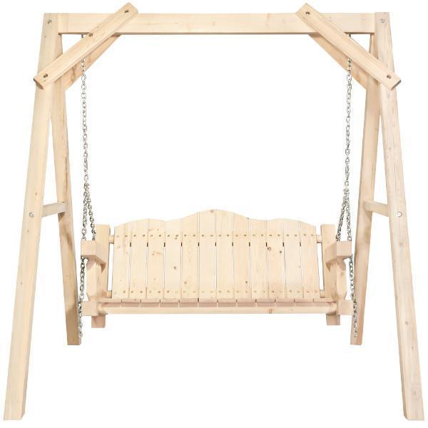 Homestead A-Frame Lawn Swing - Heavy Duty Outdoor Garden Swing for Patio, Backyard, and Porch Relaxation