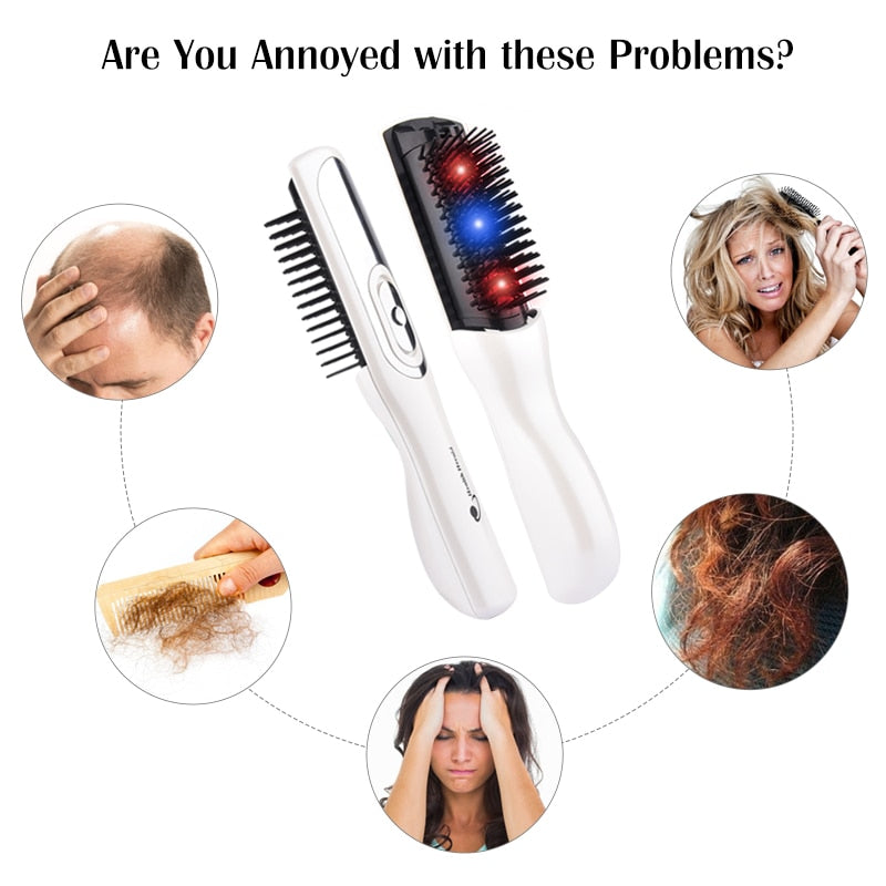 Laser Hair Growth Comb for Women & Men - Hair Loss Treatment & Scalp Massager - Stimulate Hair Regrowth for Thicker, Fuller Hair - Perfect for Home Use & Salon Treatments