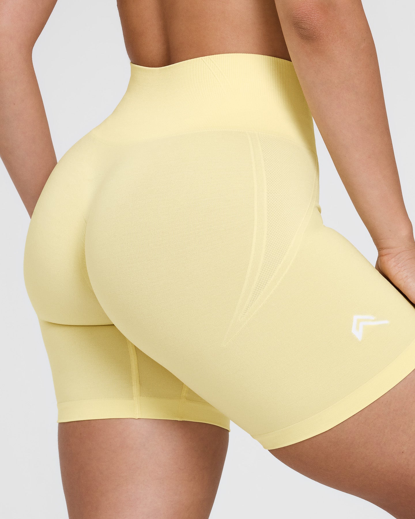 Effortless Seamless Shorts for Women - Soft Stretchy Sherbet Yellow Yoga Shorts | Perfect for Workout, Lounge & Summer Activities