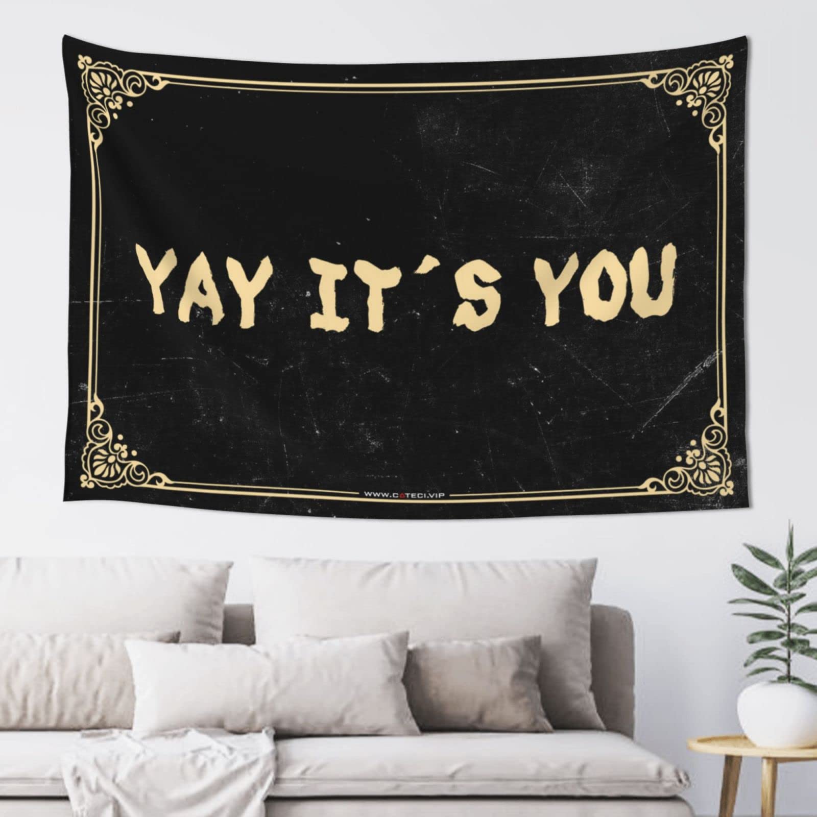 Outdoor Bar Decorations - 'Yay It's You' Tapestry Flags for Room & Teen Wall Art (92x150cm) - Perfect for Patio Parties, Dorm Room Decor & Festival Camping