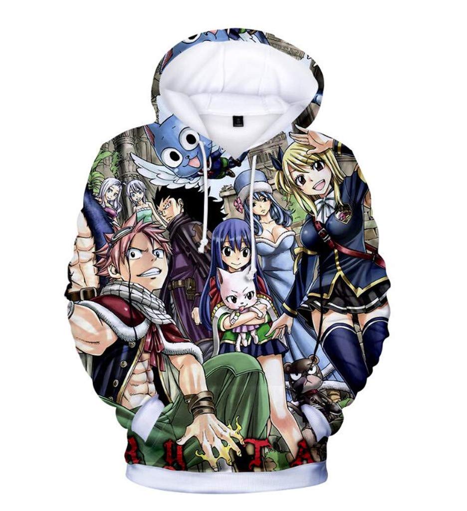 Fairy Tail Natsu Dragneel Cosplay Jacket - Anime Hoodie Sweatshirt for Halloween, Comic Con & Costume Parties | Official Licensed Merchandise