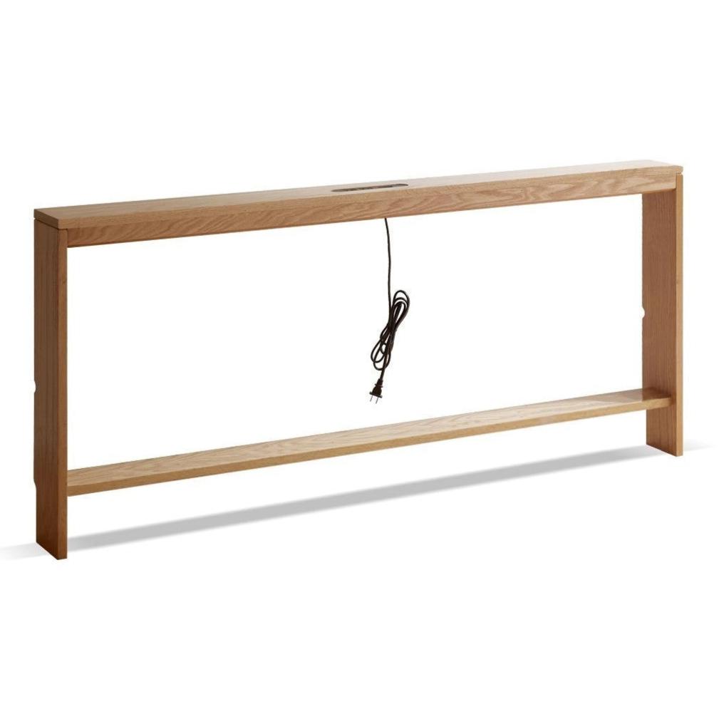 59x5.9x26.7 inch / 150x15x68 cm / Natural wood color / storage rack depth