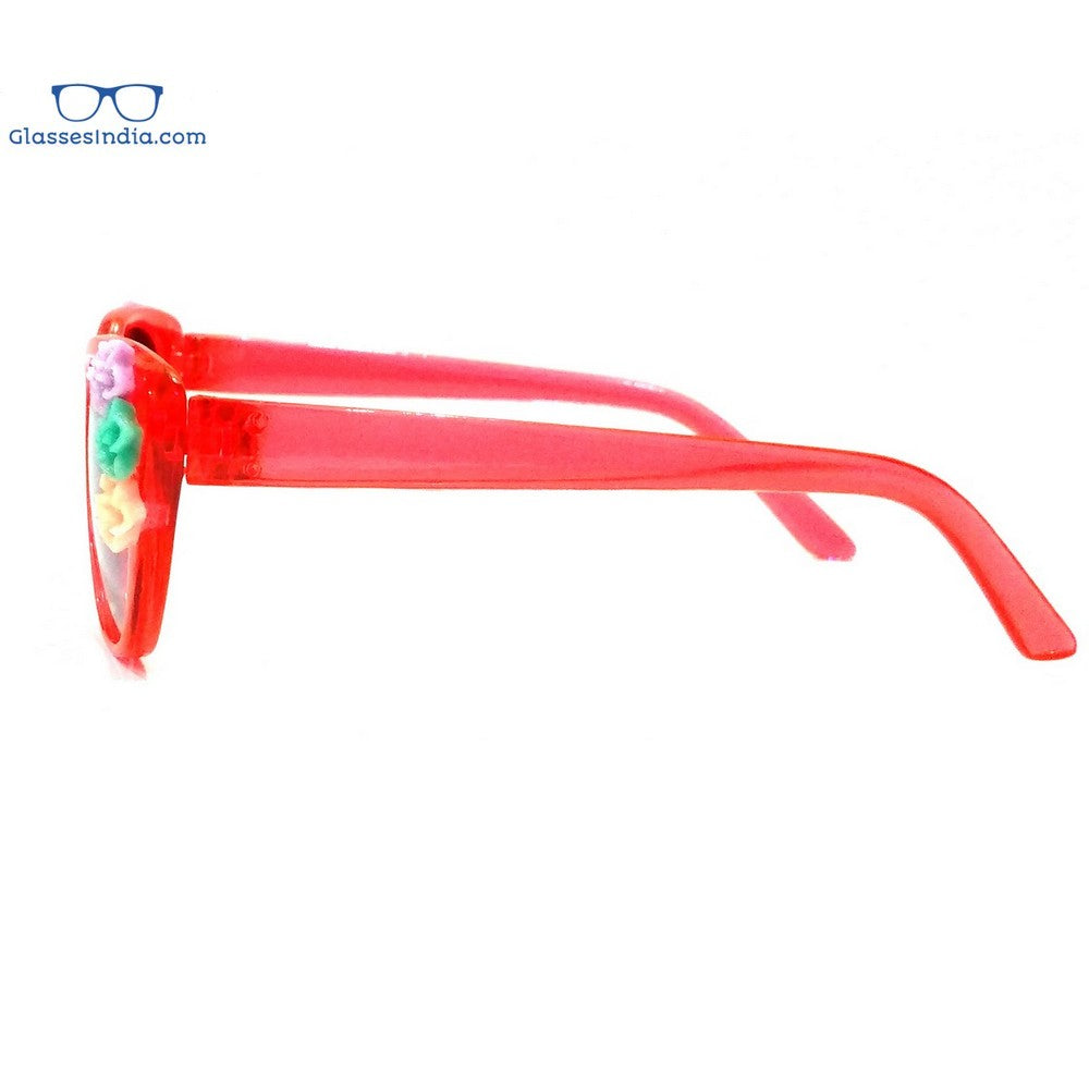 Trendy Red Kids Fashion Sunglasses TKS004 - UV Protection, Lightweight & Durable for Outdoor Play, Beach, Sports, and Summer Activities