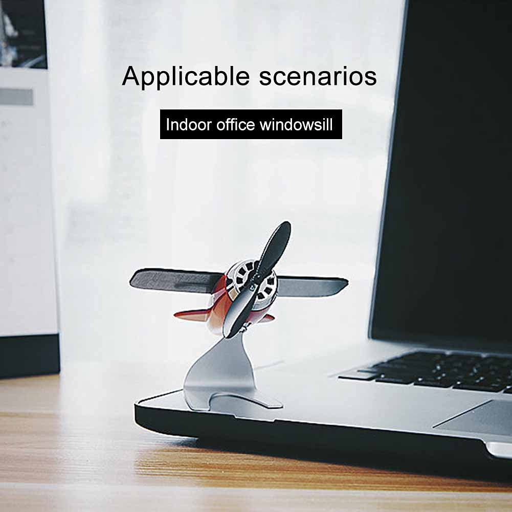 Solar Powered Airplane Shaped Car Aromatherapy Diffuser - Natural Air Freshener for Cars, Home & Office - Eliminates Odors with Solar Energy - Perfect for Daily Commute, Road Trips & Workspaces