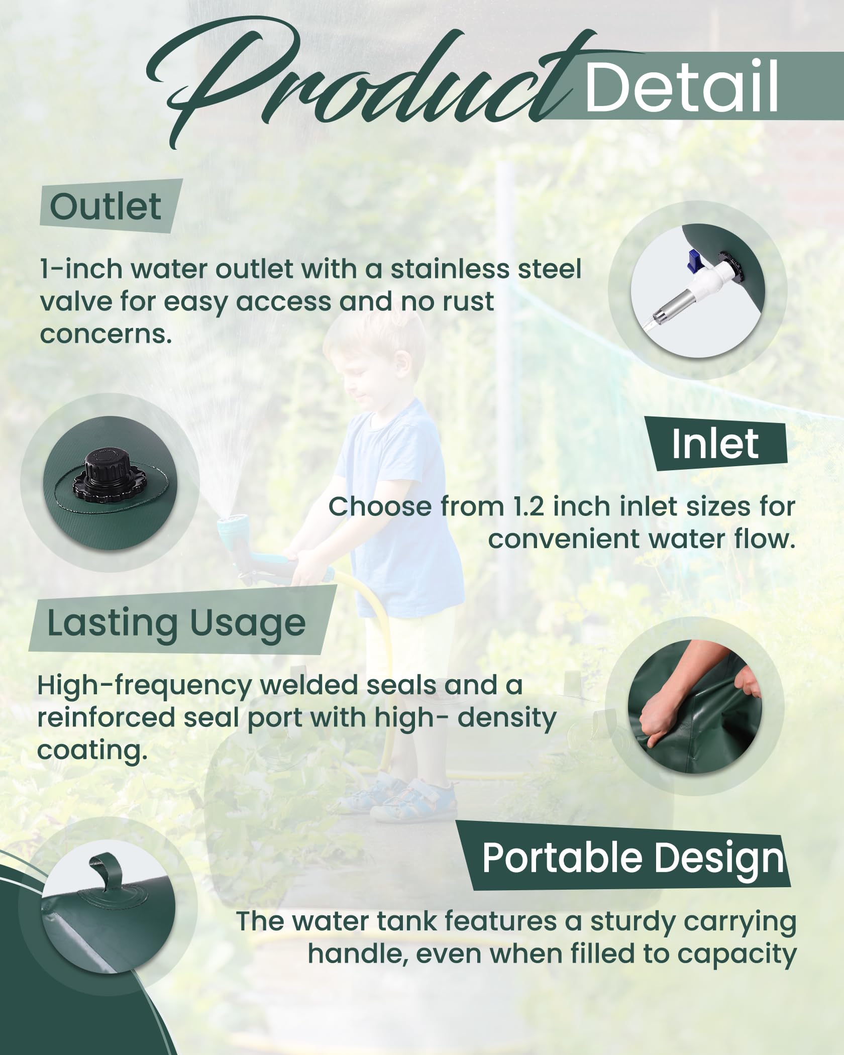 FoundGo Portable Water Storage Tank - 5 Gallon BPA-Free Collapsible Water Container for Camping, Hiking, Emergency Preparedness & Outdoor Adventures