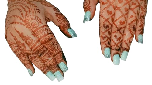 Short Press On Nails - Fake Nails for Women, Natural Acrylic False Nails with Glue - Perfect for Daily Wear, Parties & Special Occasions