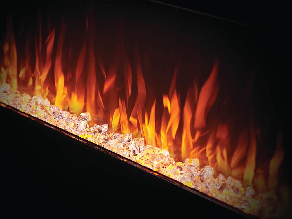 Napoleon Harsten 50 Inch Electric Linear Fireplace - Modern Black Wall Mounted Fireplace Heater for Living Room, Bedroom & Office | Energy Efficient Indoor Electric Fireplace with Realistic Flame Effect