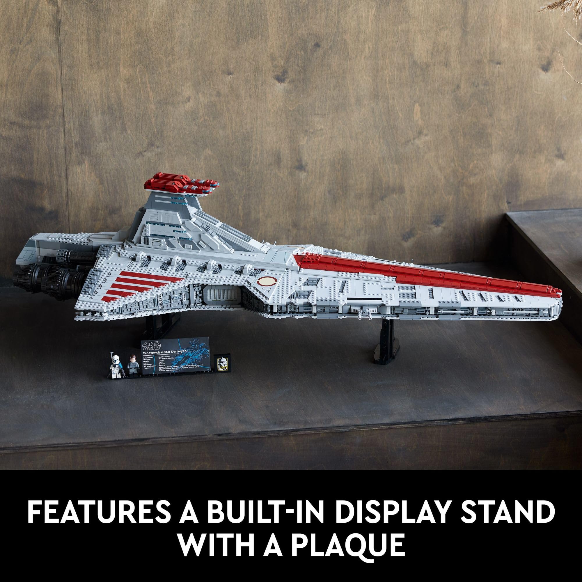 LEGO Star Wars Venator-Class Republic Attack Cruiser Building Set (75367) with Captain Rex Minifigure - Ultimate Collector Series, May The 4th Exclusive, Perfect Star Wars Gift for Fans | Stress Relief Activity, Clone Wars Display Model & Collector's Showpiece