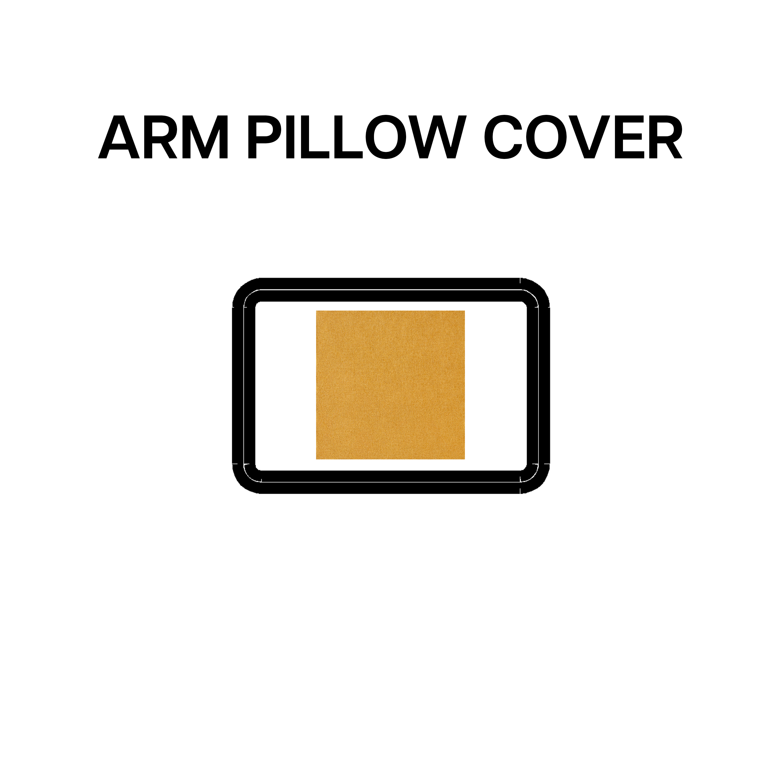 Goldenrod Arm Pillow Cover BP 639 110 - Soft & Comfortable Support for Reading, Nursing, or Travel - Perfect for Home, Office & Car Use
