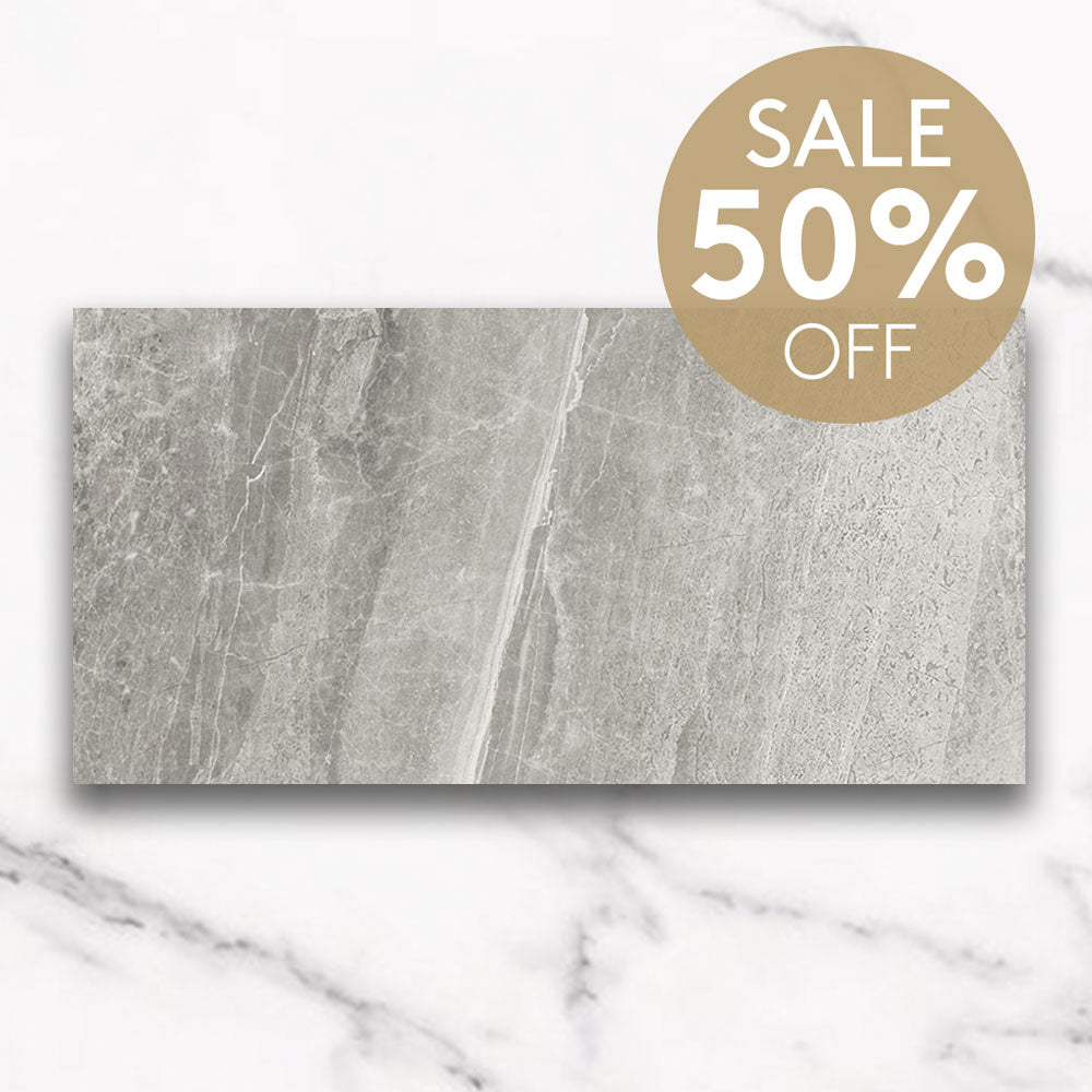 Premium Caspian Oyster 600x1200mm Matte Porcelain Tile - Waterproof & Durable Flooring for Bathroom, Kitchen, and Living Room
