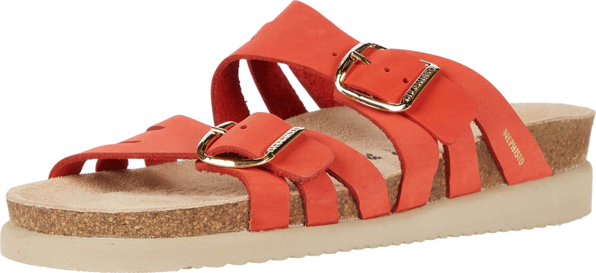 Mephisto Women's Helisa Comfortable Sandals - Coral Size 7 Wide (W) US - Perfect for Beach, Vacation & Summer Walking