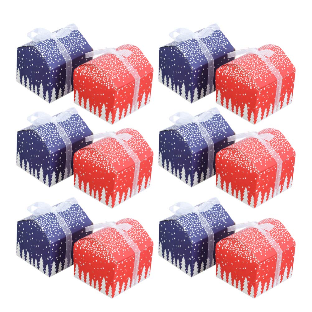 Amosfun 20pcs Christmas Apple Gift Boxes - Stylish Holiday Treats for Parties