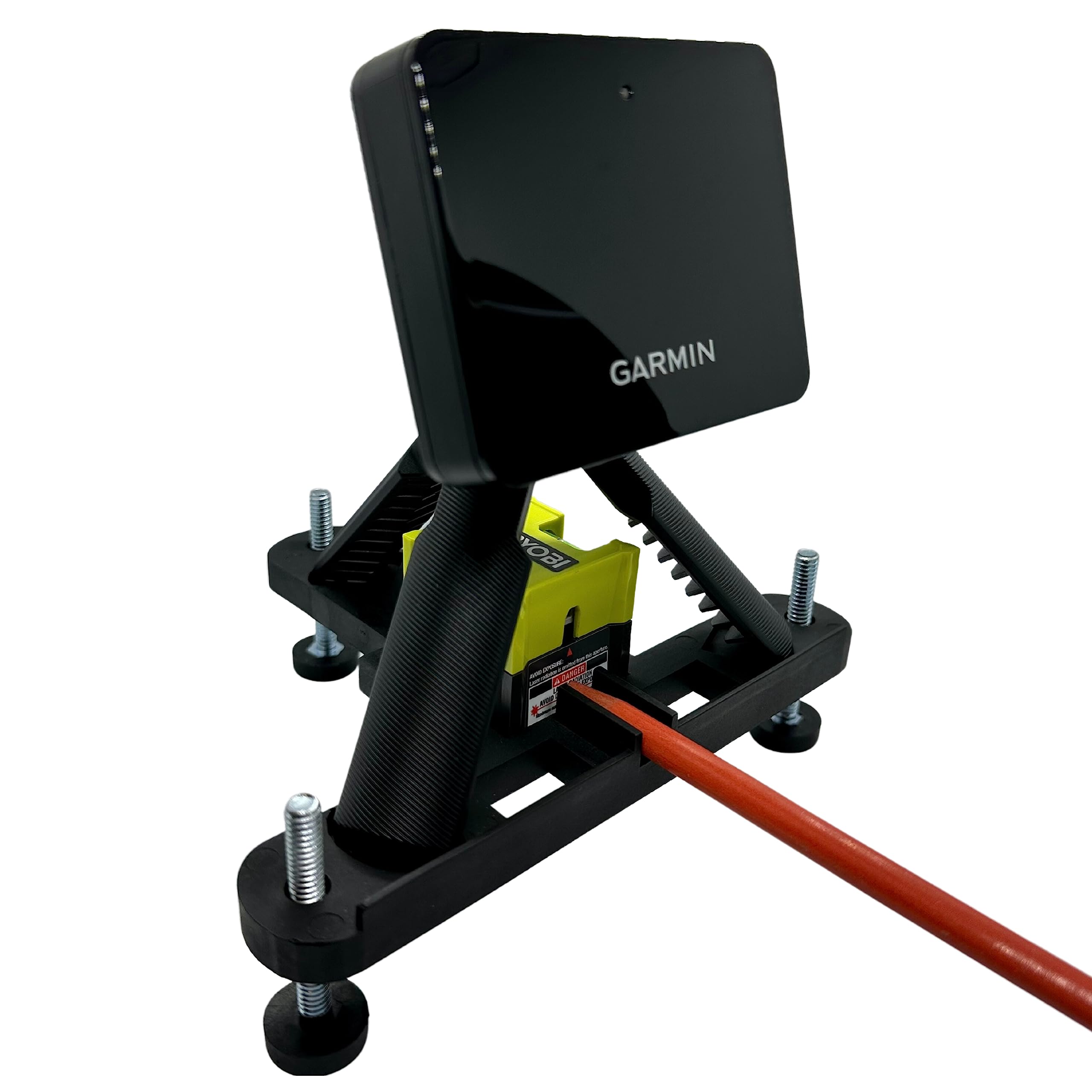 Garmin R10 Alignment and Leveling Stand - Heat Proof Golf Training Aid for Indoor & Outdoor Use | Perfect for Driving Range, Backyard Practice, and Simulator Setup