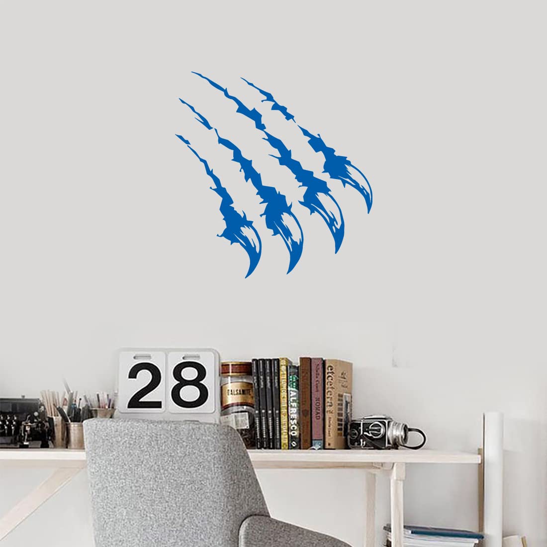 Premium Waterproof Vinyl Decal Stickers (Set of 2) - Azure Blue Claw Scratch Design for Laptops, Phones, Helmets, Cars & Home Decor | Durable Adhesive for Walls, Mugs, Tumblers & Bumpers - Perfect for Personalization and DIY Projects