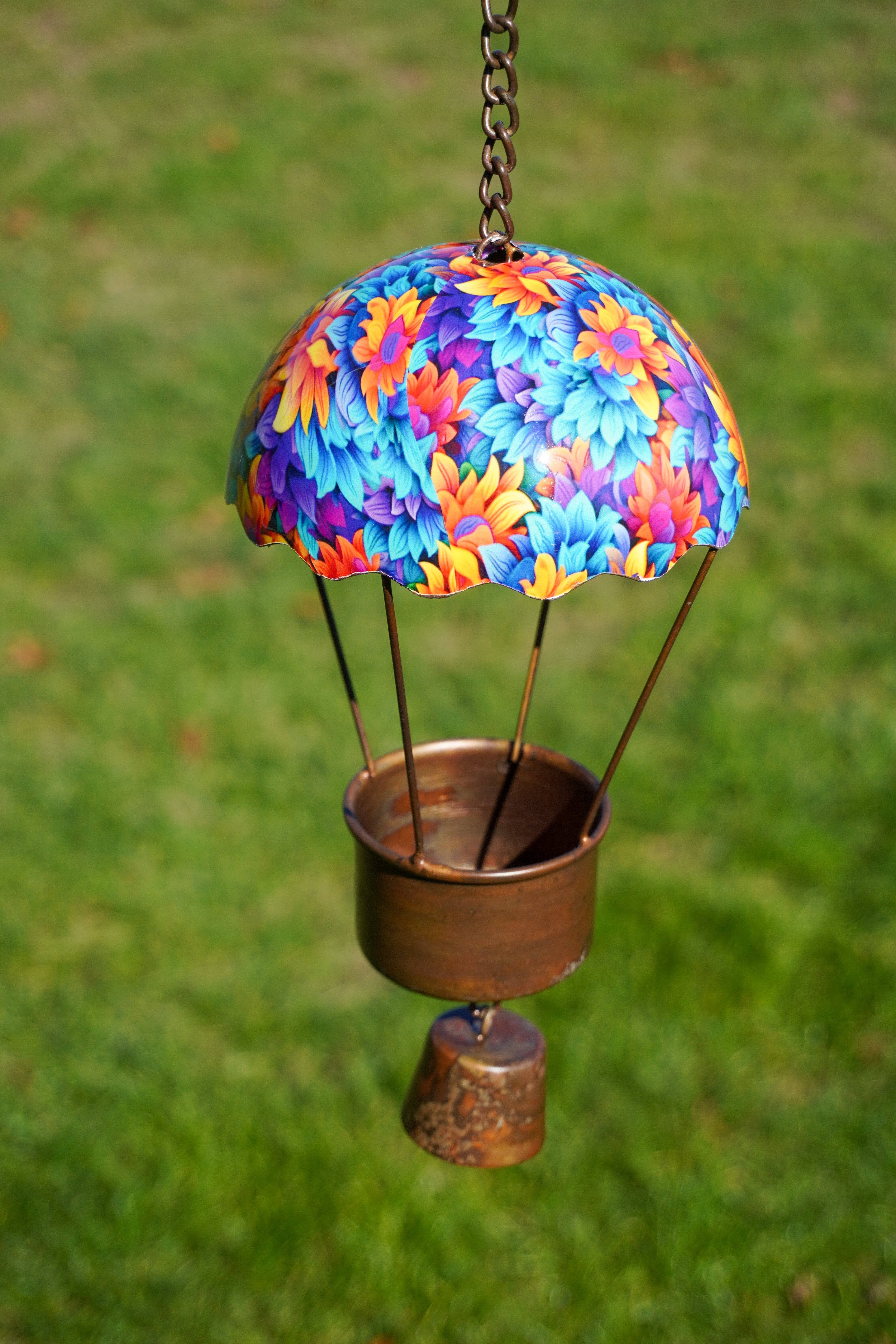 Hot Air Balloon Floral Hanging Ornament - Handmade Home Decor for Nursery, Baby Shower, Wedding & Party Decoration | Perfect for Ceiling, Wall & Window Display