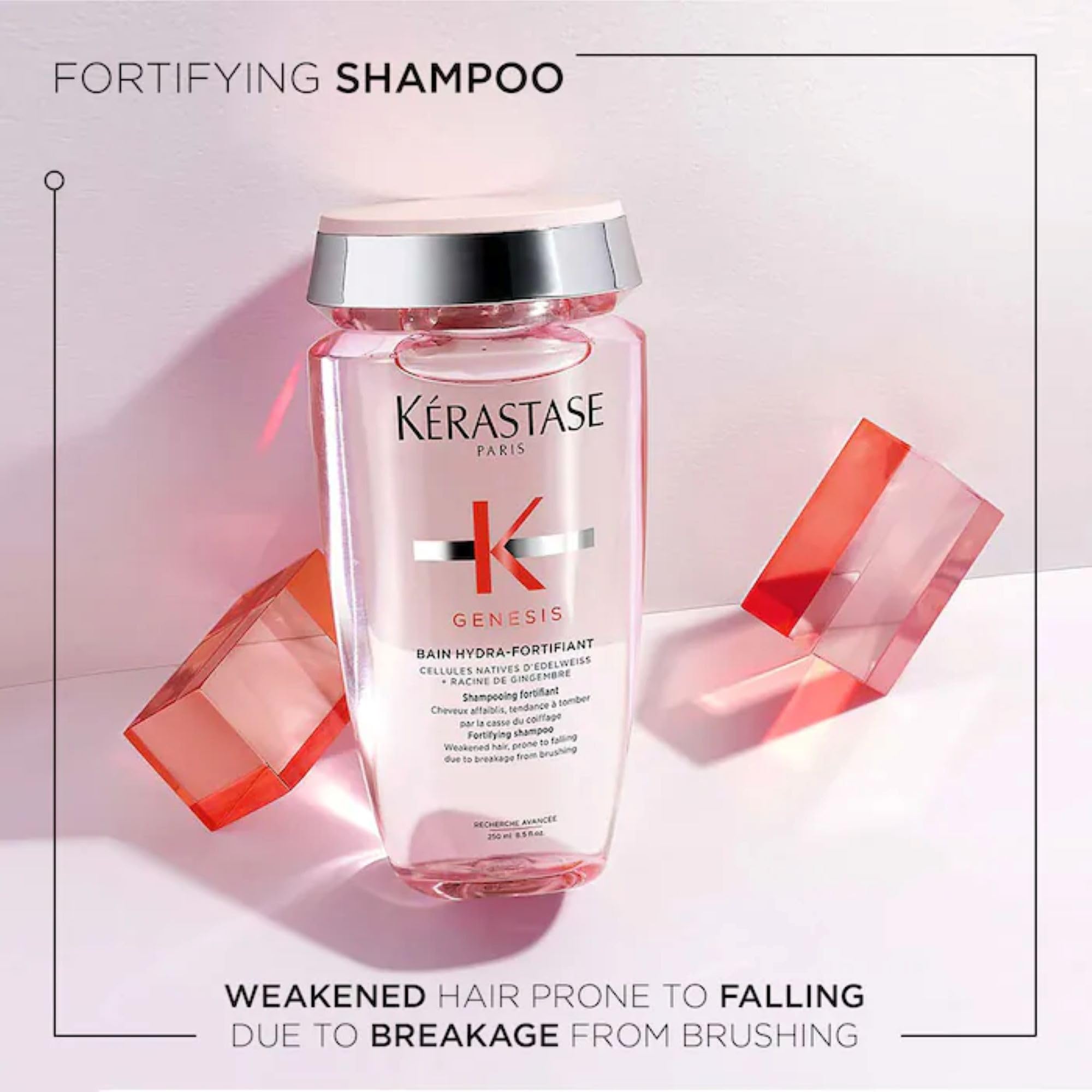 Kerastase Genesis Strengthening Shampoo, Conditioner & Heat Protectant Leave-In Treatment for Weak & Damaged Hair - Hydrates, Adds Shine, Prevents Breakage - Perfect for Daily Hair Care & Heat Styling Protection