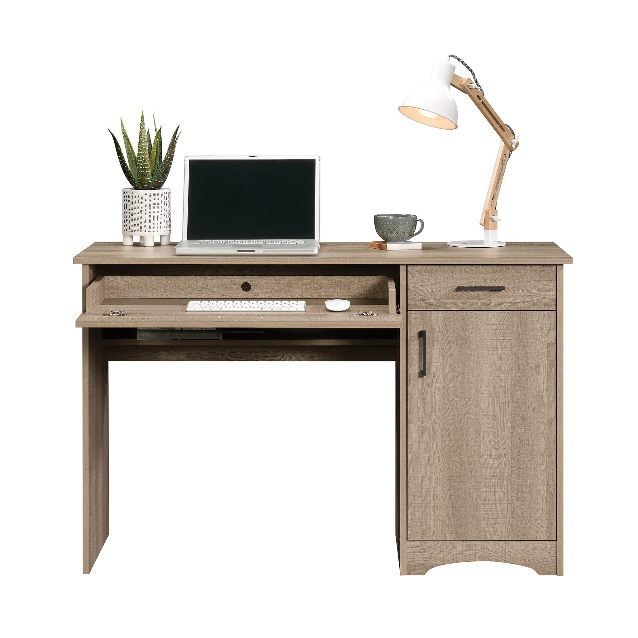Sauder Beginnings Small Study Desk with Storage Drawers - Compact Writing Desk for Home Office, Bedroom or Dorm Room - Summer Oak Finish - Perfect for Remote Work, Online Classes & Small Space Organization