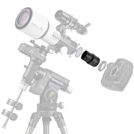 Field Flattener Lens for f/5 to f/7 Refractors - Improve Astrophotography & Stargazing with Crisp Edge-to-Edge Views