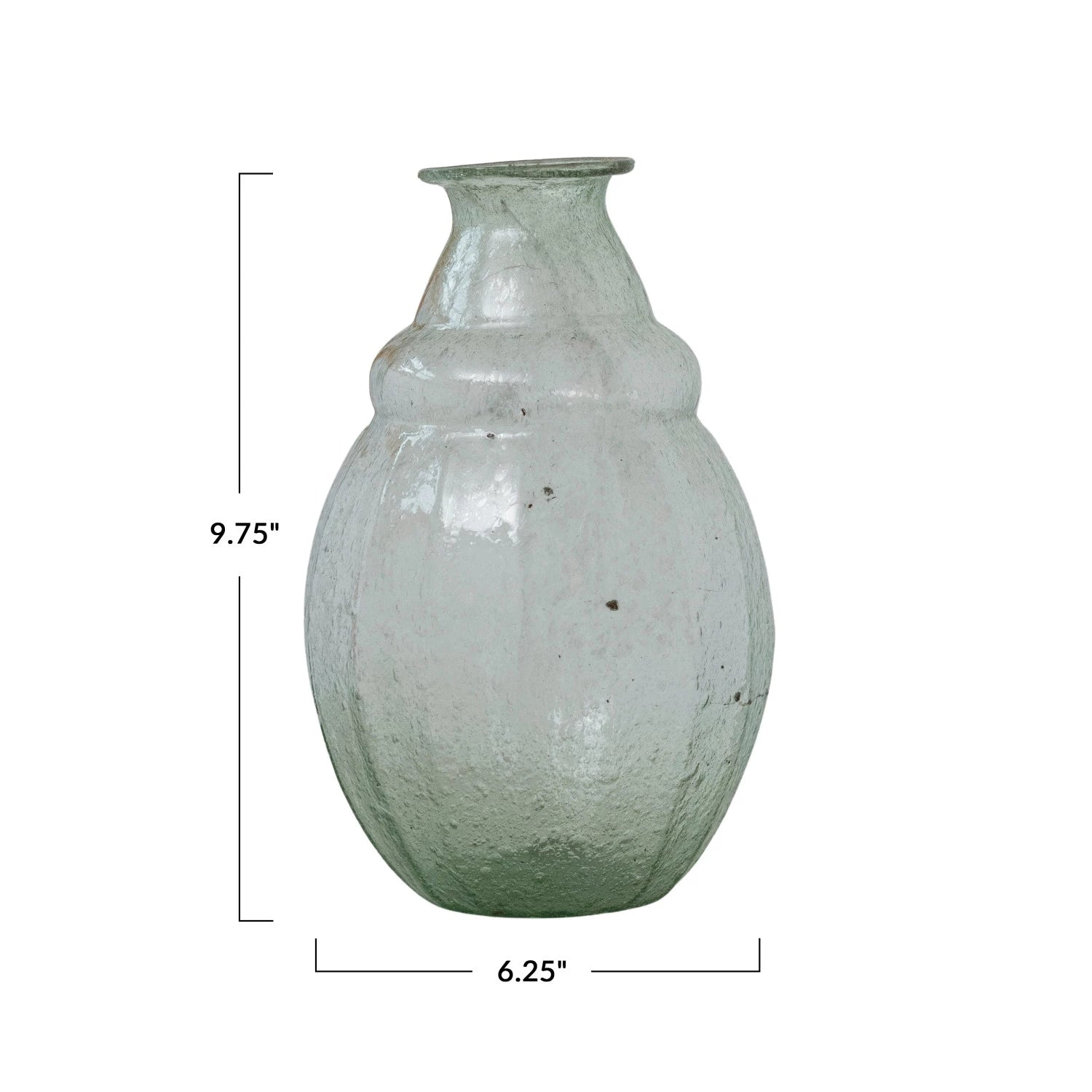 Elegant Green Glass Vase for Home Decor - Perfect for Flowers, Centerpieces & Modern Interior Design