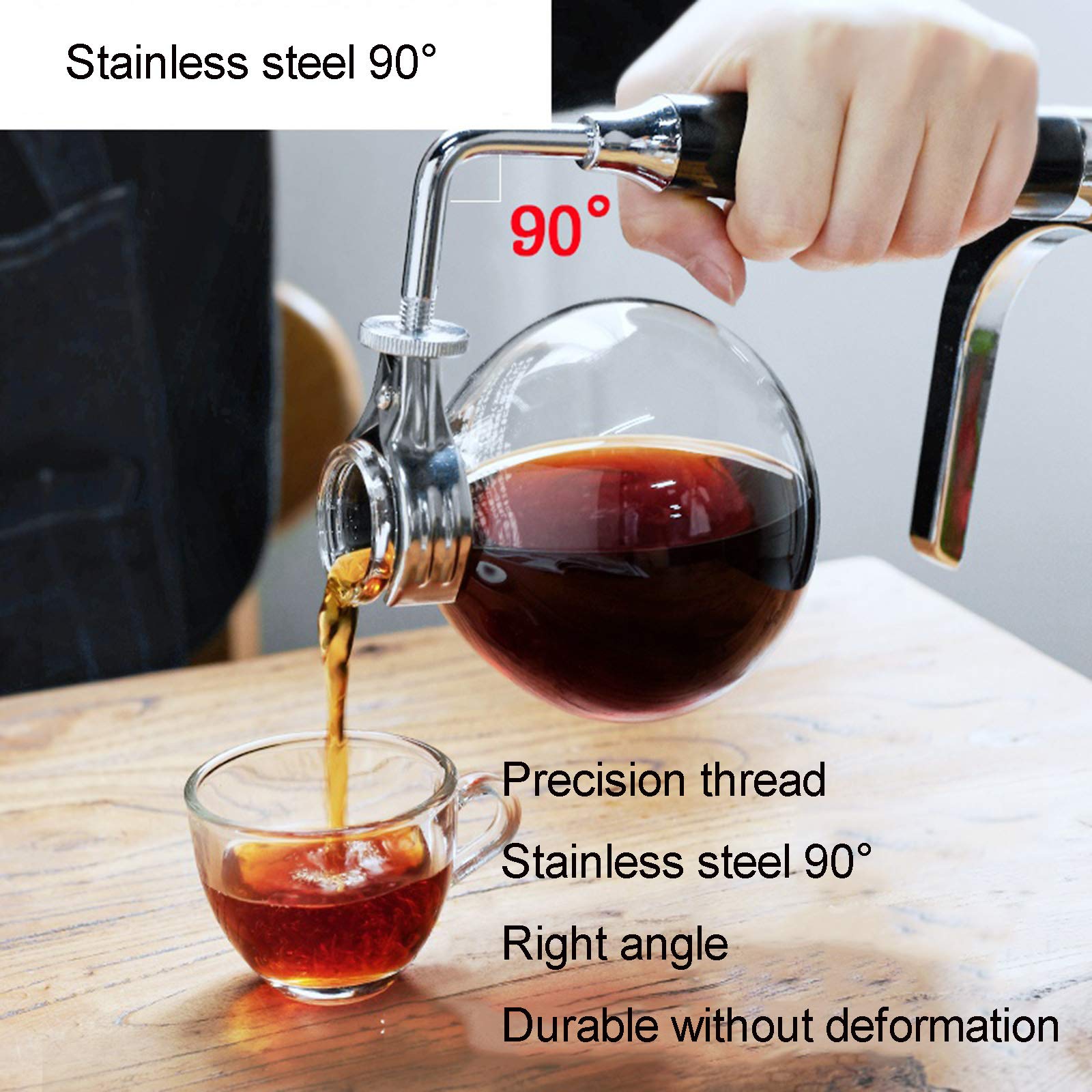 Premium Siphon Coffee Maker & Tea Brewer - 3 Cup Glass Vacuum Coffee Machine with Heat-Resistant Borosilicate Glass, Ideal for Home Baristas & Coffee Enthusiasts - Perfect for Pour-Over Coffee, Tea Brewing & Specialty Coffee Preparation