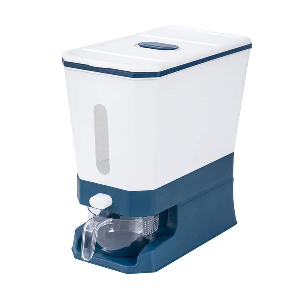 12KG Automatic Rice Dispenser - Plastic Grain & Cereal Storage Container for Kitchen, Pantry - Perfect for Rice, Grains, Pet Food & Bulk Food Storage - Ideal for Home, Restaurant & Food Service Use