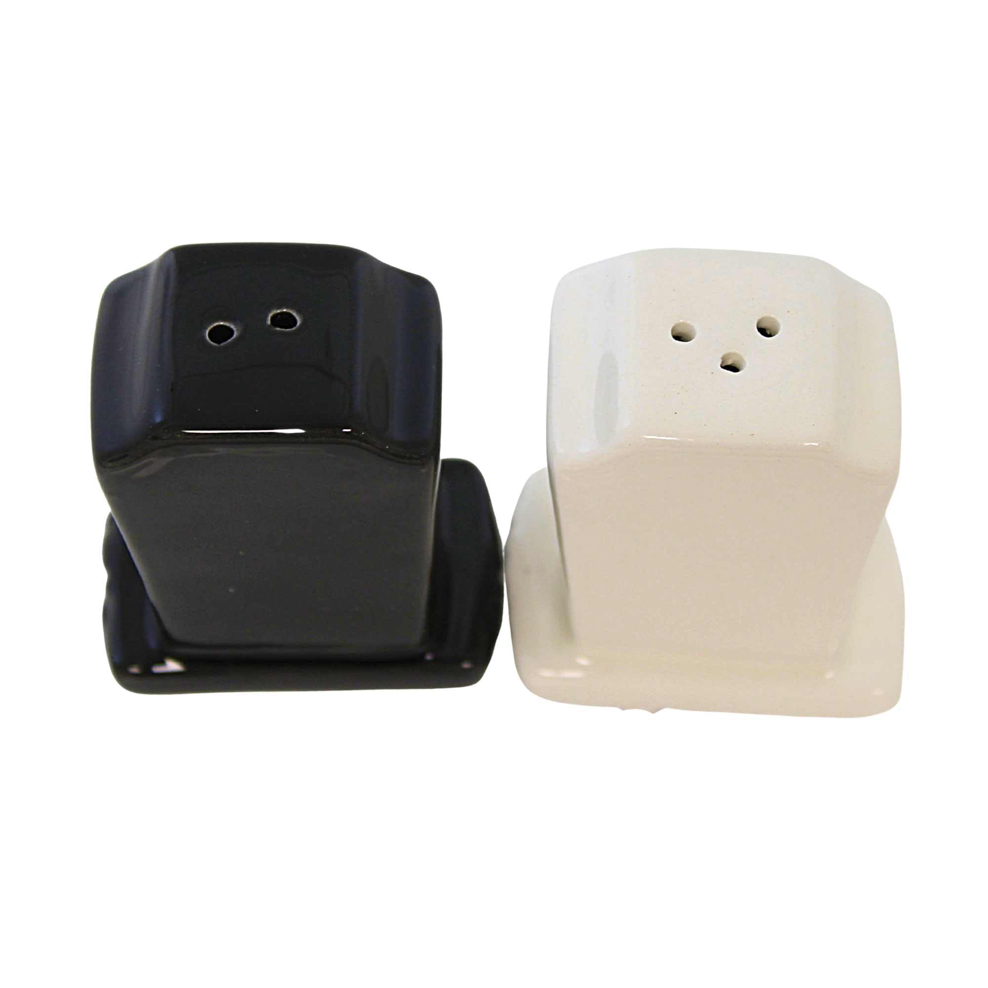 Tombstone Salt and Pepper Shaker Set - Black & White Ceramic Spice Dispensers (2.75 Inches) for Kitchen, Dining Table, Halloween Party Decor