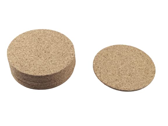 Premium Cork Coasters Set of 12 - Natural Round Drink Coasters for Kitchen, Office & Home Use - Perfect for Hot/Cold Beverages, Party Decor & Housewarming Gifts
