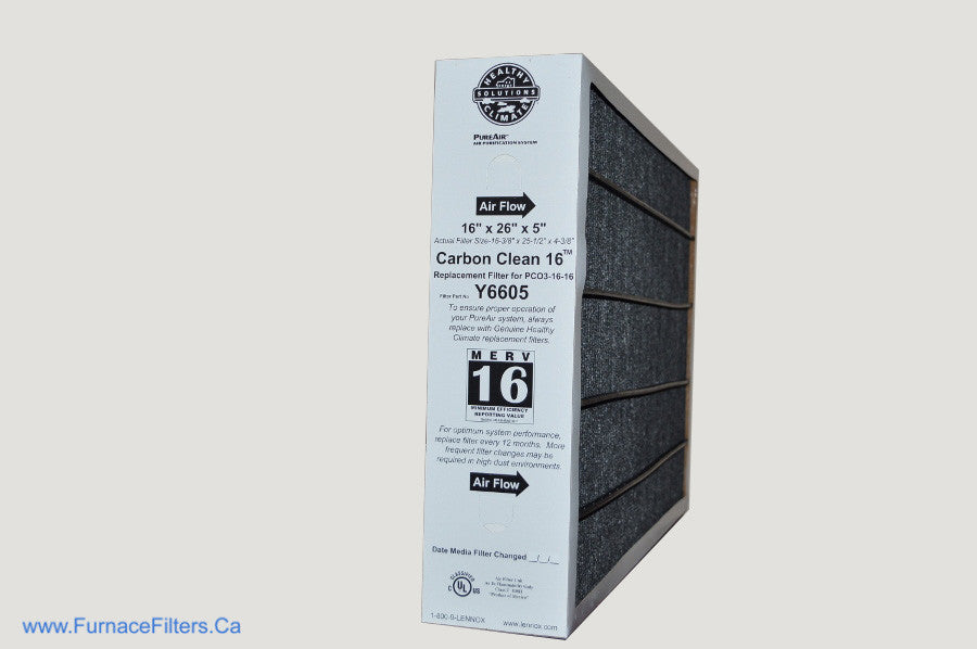 Lennox Y6605 16x26x5 MERV 16 Furnace Air Filter - Healthy Climate PureAir PCO3 System - Pack of 1 - Improves Indoor Air Quality for Homes & Offices