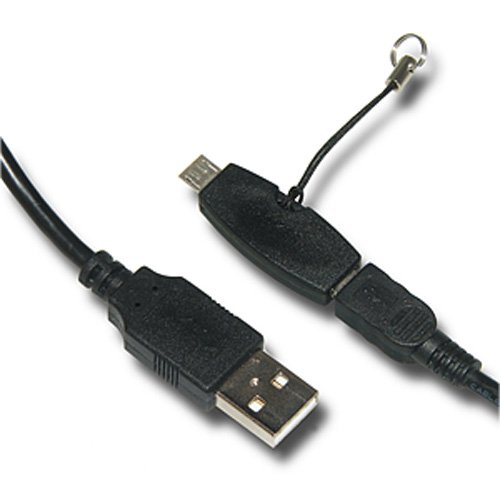 Amzer Mini-USB to Micro-USB Charger Adapter - Compact USB Converter for Smartphones & Tablets (Black) | Perfect for Travel, Office & Home Charging Stations