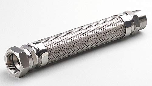 1 Inch Flexible Metal Hose - 24 Inch Length - Corrosion Resistant Stainless Steel for Plumbing, HVAC, and Industrial Applications