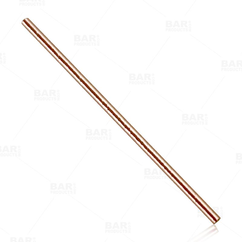 BarConic® Metallic Copper Paper Straws (100 Pack) - Eco-Friendly Disposable Drinking Straws for Parties, Weddings, and Home Use