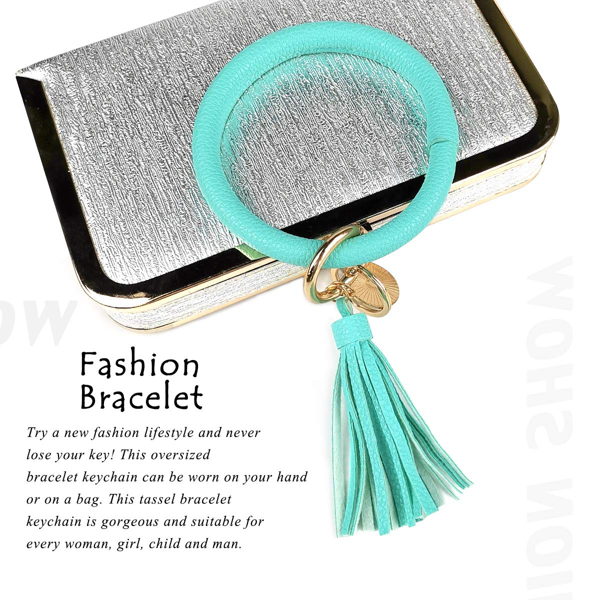 3pcs Stylish Wristlet Keychain Bracelet Set - Fashionable Round Keyring with Tassel for Women & Girls | Never Lose Your Keys Again | Perfect for Daily Use, Travel, and Gift Giving