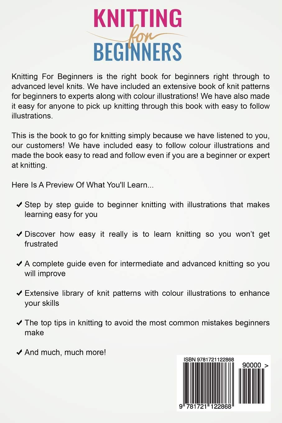 Knitting for Beginners: Step-by-Step Guide with Picture Illustrations | Learn to Knit Easily at Home | Perfect for DIY Crafts, Gifts & Relaxation