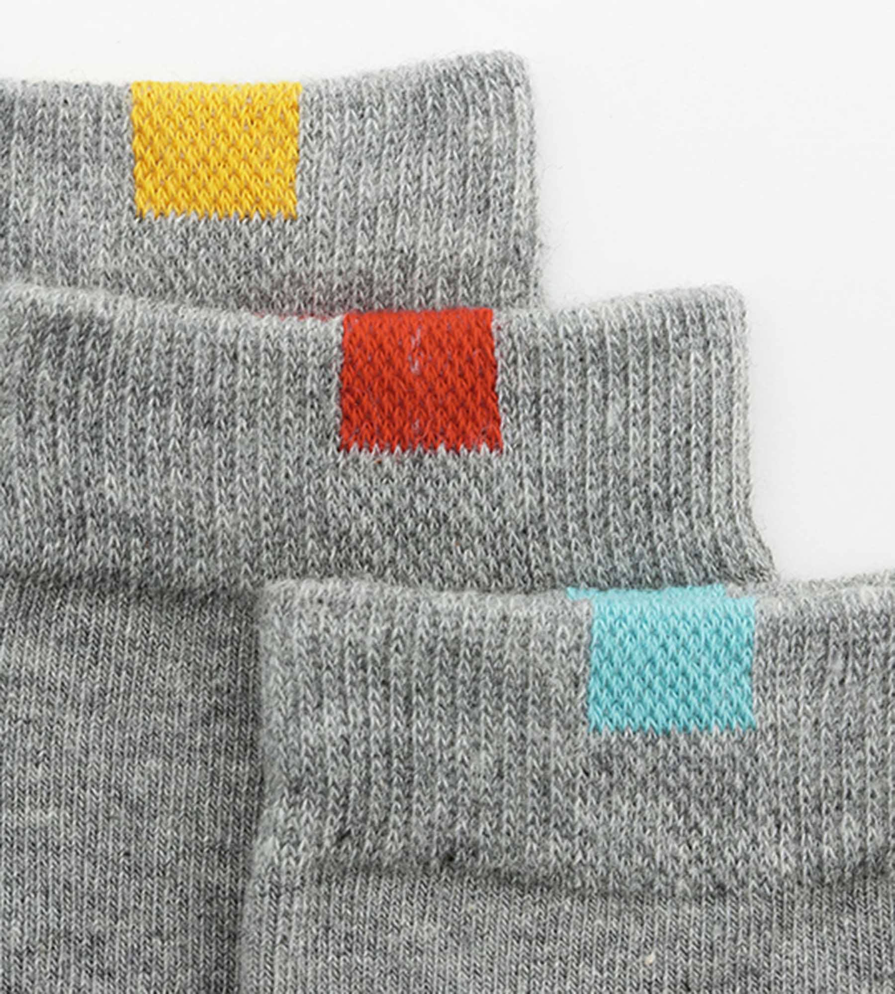 5 Pairs of Kids Cotton Socks - EcoDim Grey Marled Socks for Boys & Girls - Soft & Breathable for School, Sports & Everyday Wear