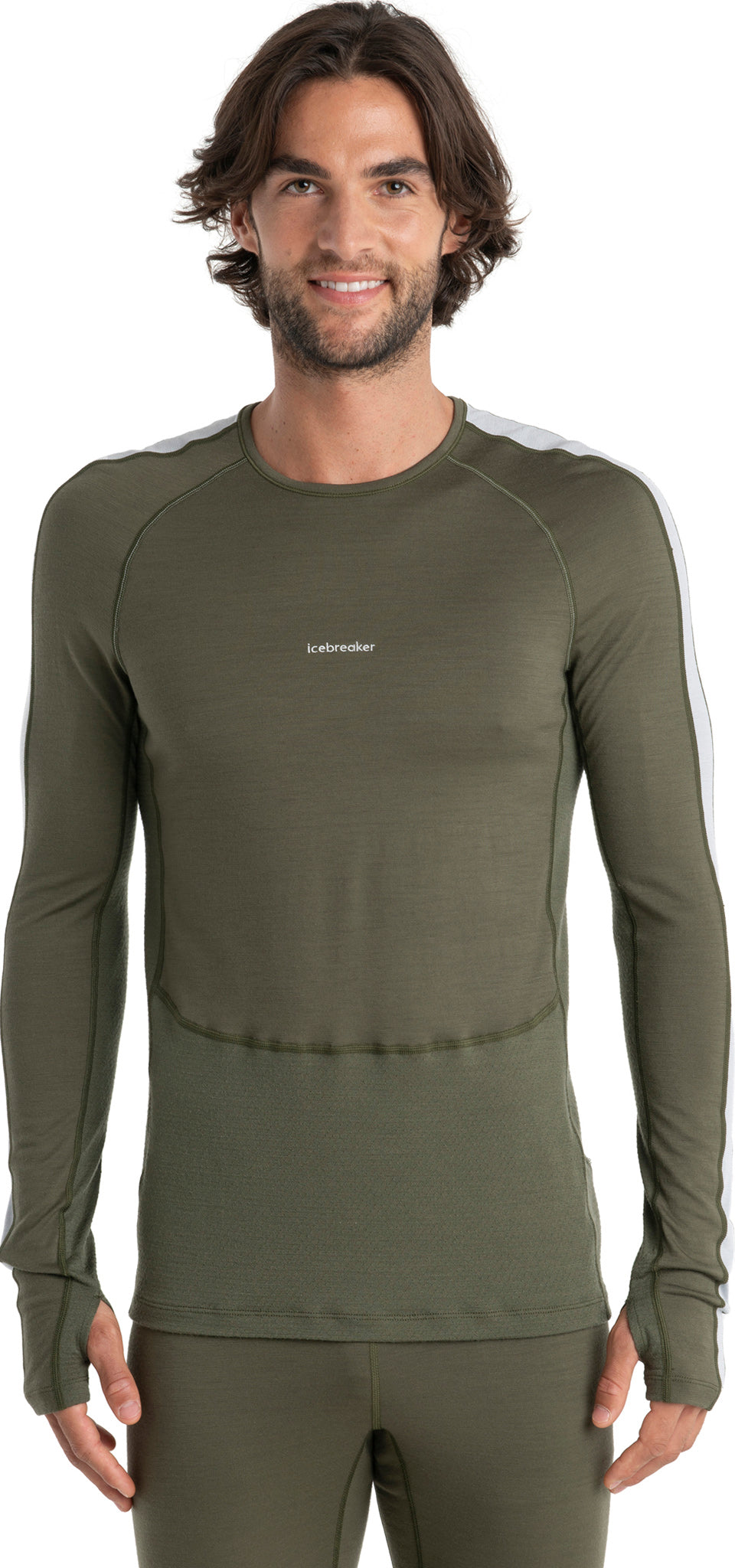 200 ZoneKnit Long Sleeve Crewneck Base Layer Top for Men - Moisture Wicking Thermal Underwear for Hiking, Skiing & Cold Weather Activities