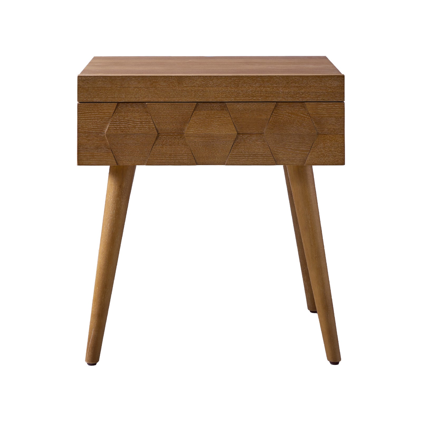 Vivian Mid-Century Modern Nightstand with USB Charging Station - Wooden Bedside Table with Drawer & Shelf - Perfect for Bedroom, Living Room, or Guest Room - Fast Charging & Stylish Storage Solution