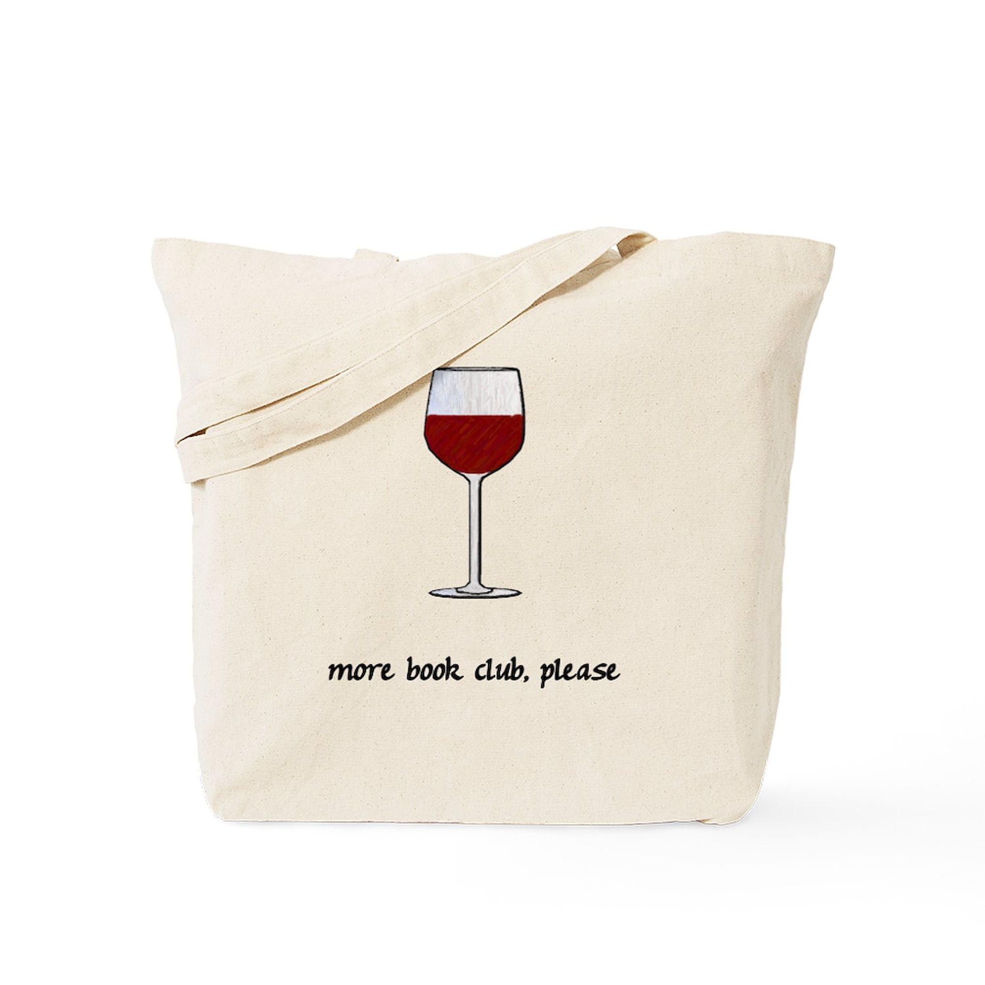 More Book Club Please Tote Bag - Natural Canvas Reusable Shopping Bag for Book Lovers, Library Visits & Eco-Friendly Grocery Shopping