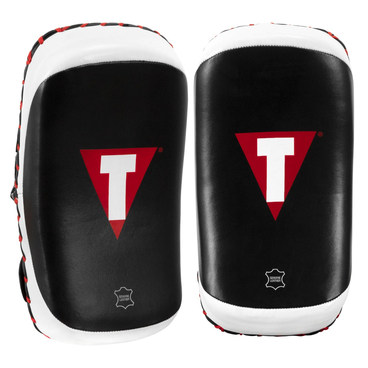 TITLE Boxing X Factor Leather Thai Pads (Pair) - Premium Muay Thai Training Equipment for Kickboxing, MMA & Fitness - Perfect for Gyms, Home Workouts & Martial Arts Training