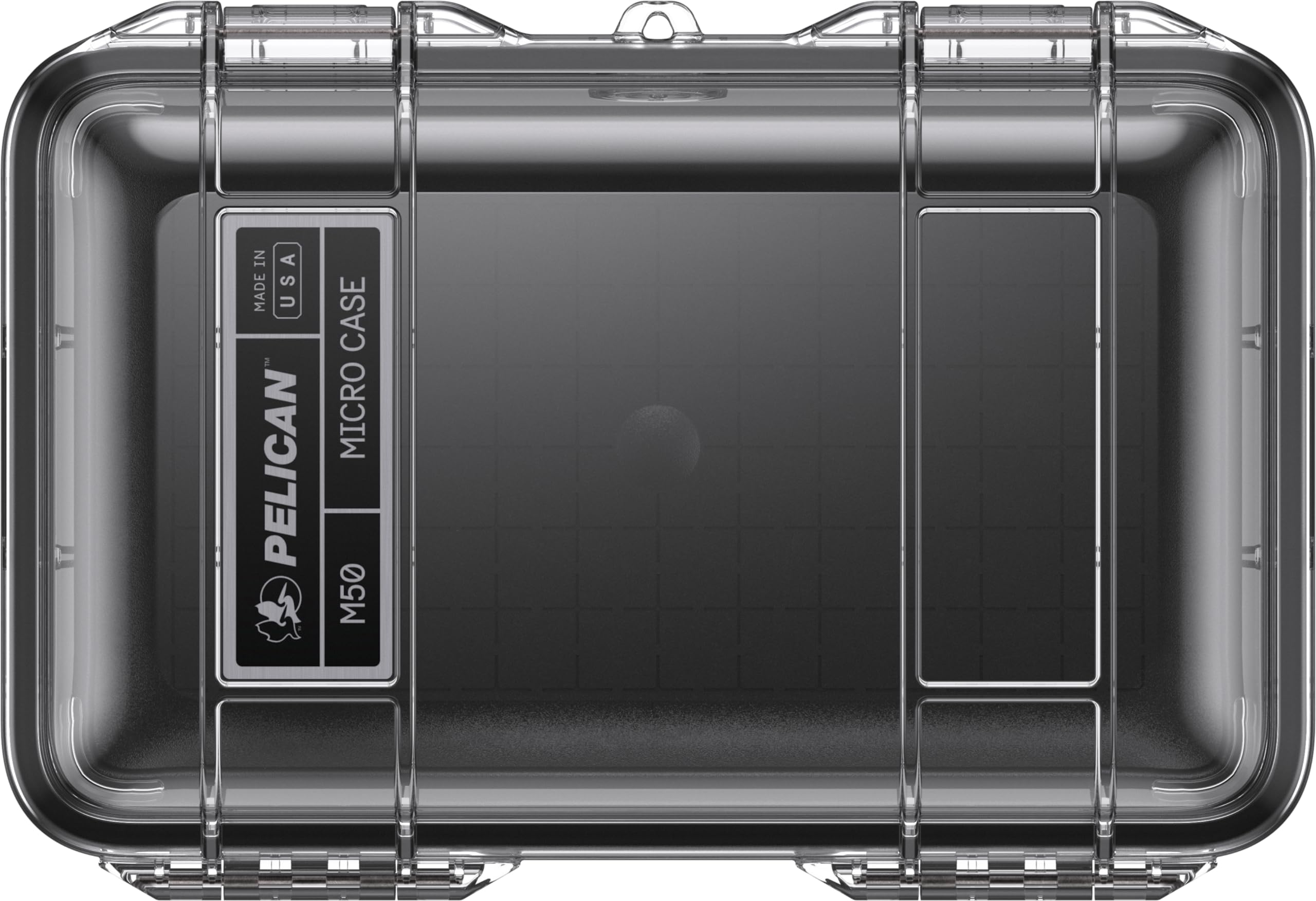 **Pelican M50 Micro Waterproof Case - Dry Box for iPhone, GoPro, Cameras | Shockproof, Dustproof, Airtight Protection | Perfect for Camping, Fishing, Hiking, Kayaking & Beach Adventures (Black/Clear)**