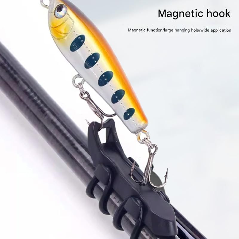 Strong Magnetic Fishing Hook Holder - Secure Lure & Bait Keeper for Fishing Rods | Durable White Fishing Tackle Accessory | Perfect for Shore Fishing, Boat Trips & Ice Angling