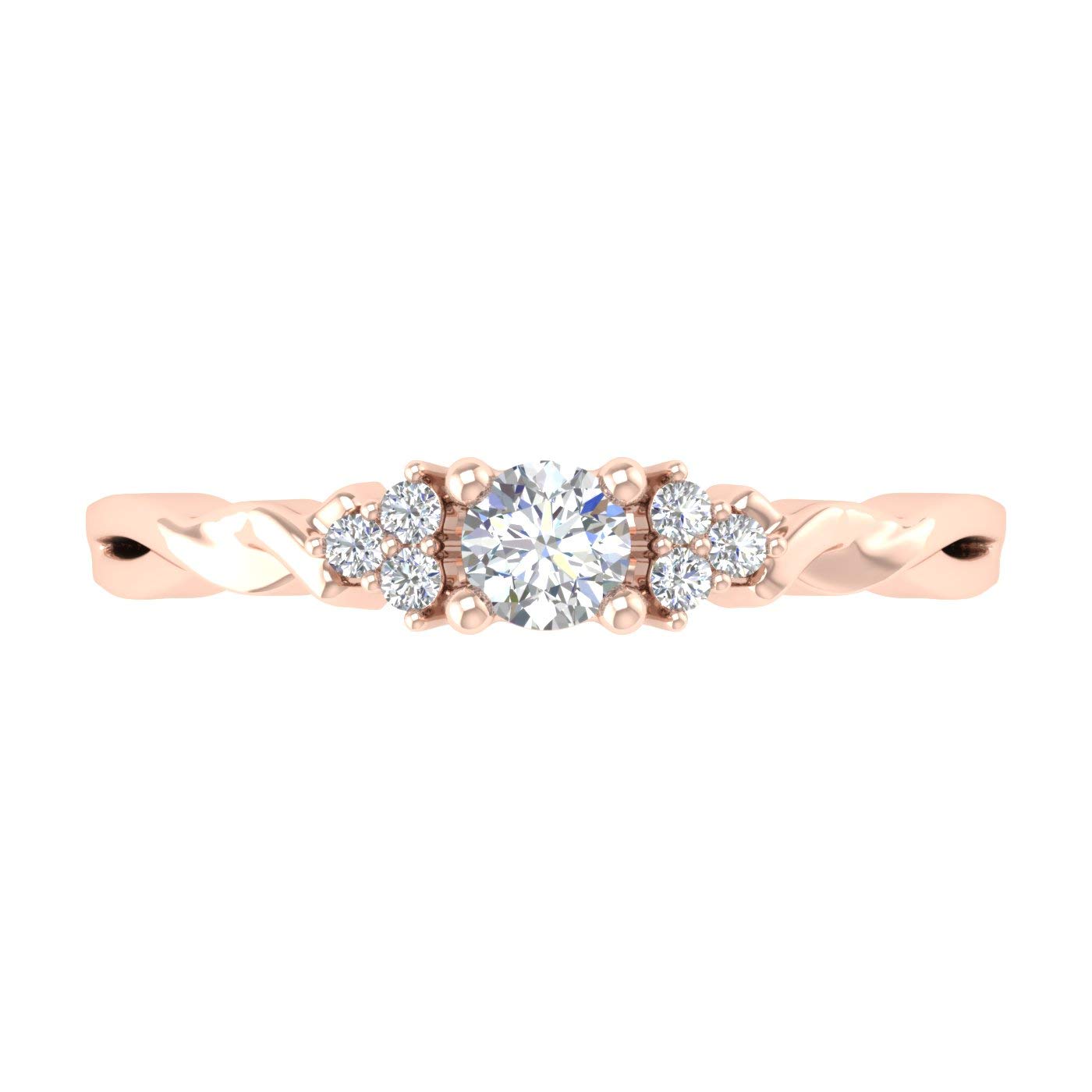 1/4 Carat Round Diamond Engagement Ring in 10K Gold - Elegant Wedding Band for Proposals & Anniversaries - Perfect for Romantic Occasions & Special Moments