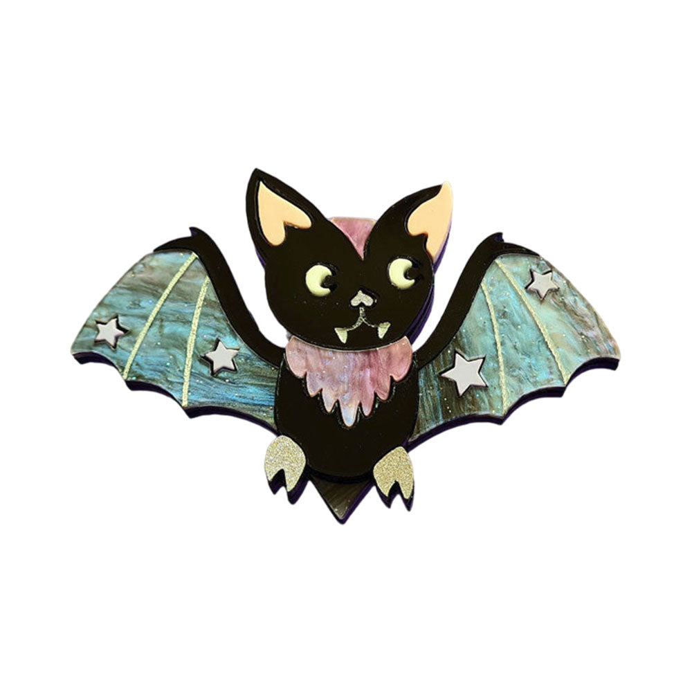 Cherryloco Baby Bat Brooch - Cute Gothic Bat Pin for Kids & Baby Girls - Perfect for Halloween Costumes, Baby Shower Gifts & Nursery Decor
